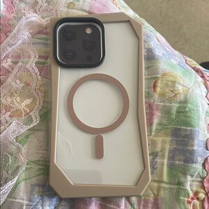 Sleek Tan Phone Case with MagSafe Support